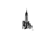 NYC Sketch, Empire State Building, an Illustration by Italia Designs (Thumbnail 2 of 2)