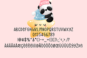 Sleeping Baby Panda Typeface