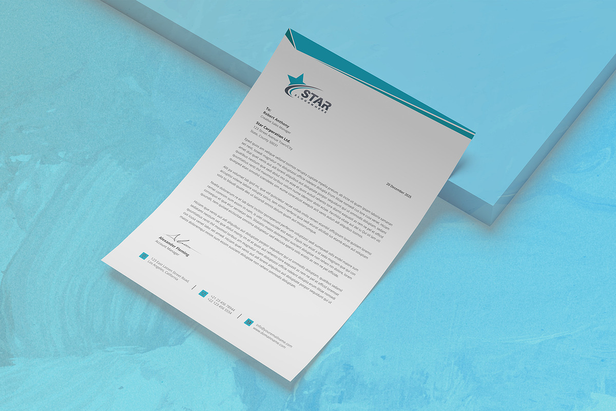 Letterhead Template, a Stationery Template by DesignDevisers (Photo 4 of 10)