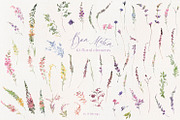 Bon Matin Watercolor Floral Clip Art, a Decorative Illustration by whiteheartdesign (Thumbnail 3 of 18)
