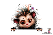 Cute Opossum PNG Clipart Bundle, a Graphic by Clipart Bloom (Thumbnail 4 of 11)