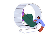 People rush, hurry at work concept, a Person Illustration by Good Studio (Thumbnail 2 of 7)