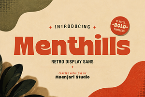 Menthills - Retro Display Sans