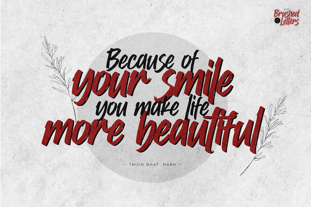 Brushed Letters - Hand Drawn Brush, a Handwritten Font by Gassstype (Photo 3 of 8)