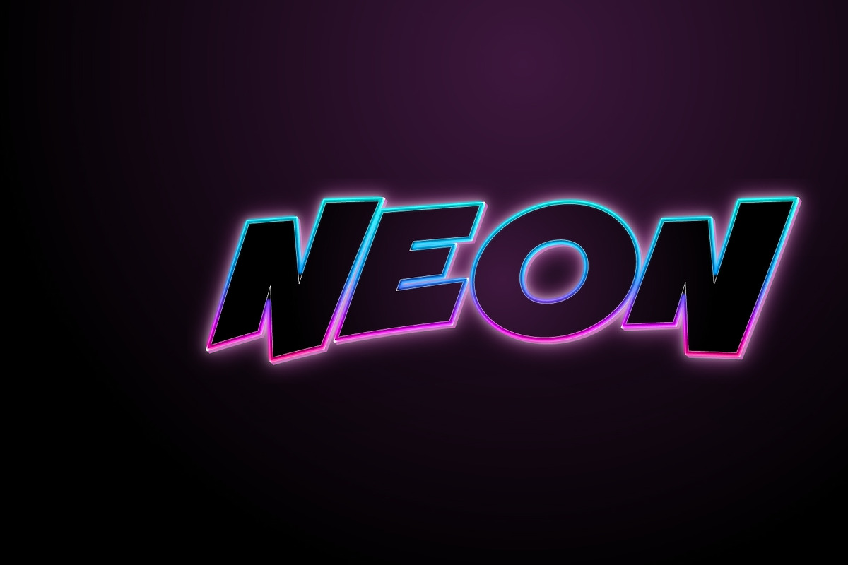 Neon - Editable Text Effect, a Layer Style Add-On by designvectx