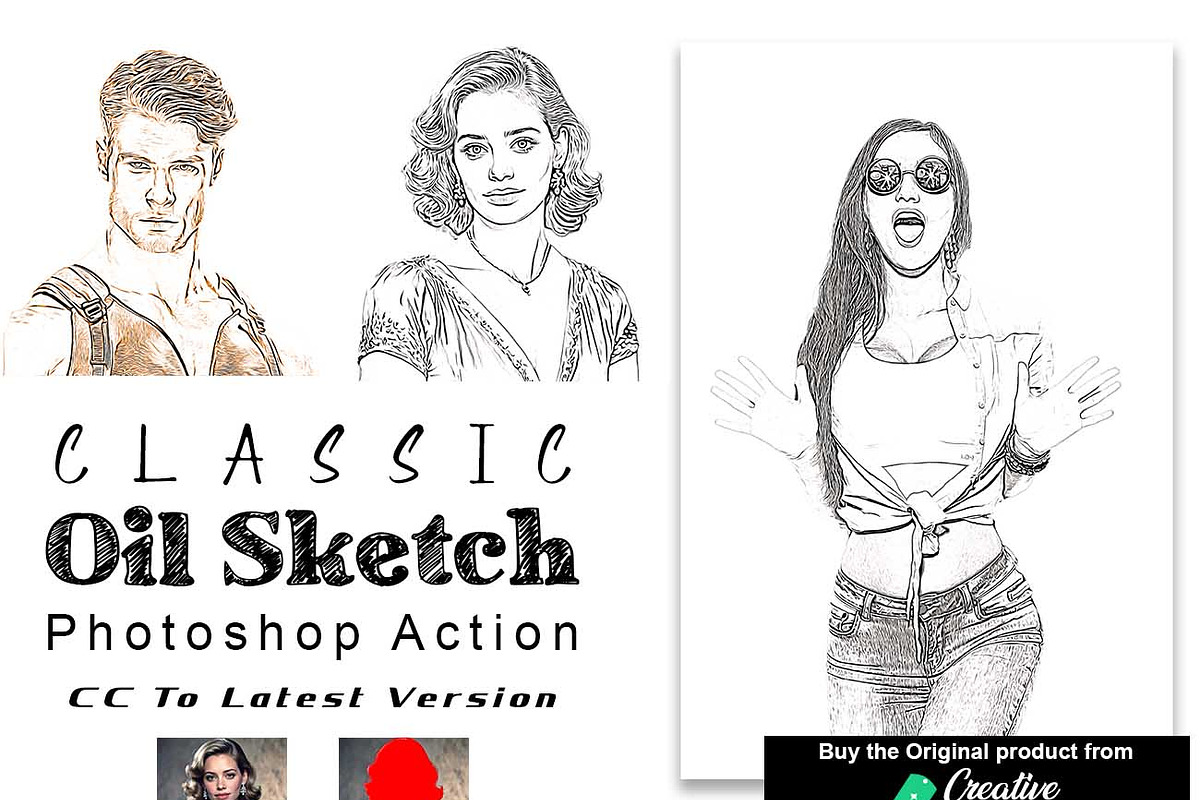 Oil Paint Effect Ps Action Bundle, an Action Add-On by Studio Retouch (Photo 11 of 21)