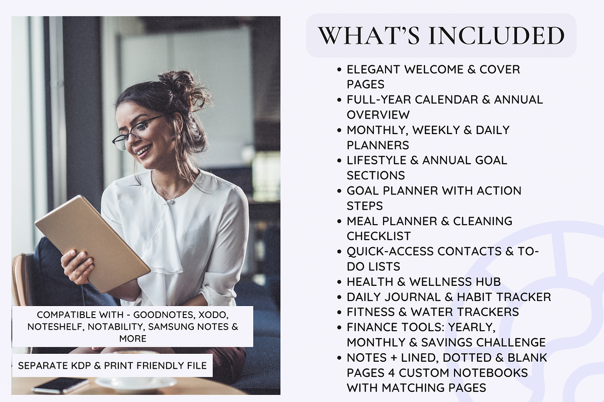 Undated Digital Planner, a Templates & Theme by LumusStudio (Photo 4 of 7)