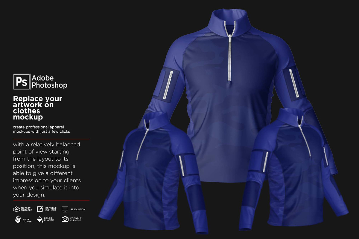 Military T-Shirt Long Arm Mockup, a Shirt Mockup by Nanggroe Scripting (Photo 2 of 9)