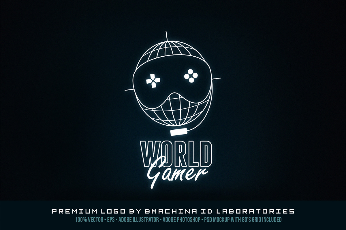 World Gamer Logo, a Branding & Logo Template by BMACHINA Labs. (Photo 2 of 6)