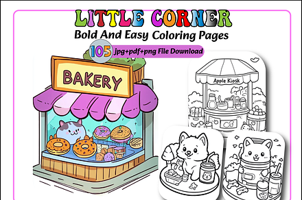 Little Corner Cute Comfy Coloring, an Animal Illustration by Printable Design Store