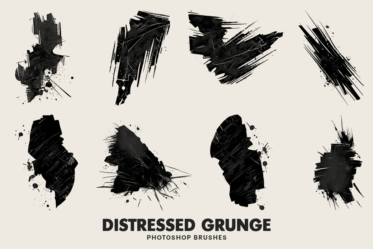 20 Distressed Grunge Brushes, a Brush Add-On by AB-TheDesigner (Photo 2 of 5)