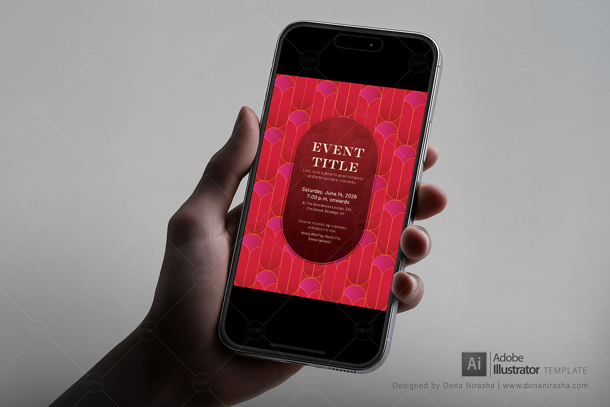 Event Invitation Template 38, a Marketing Template by BloomToLife By Dona (Photo 6 of 6)