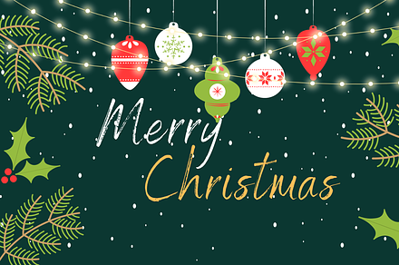 Merry Christmas wishing card design