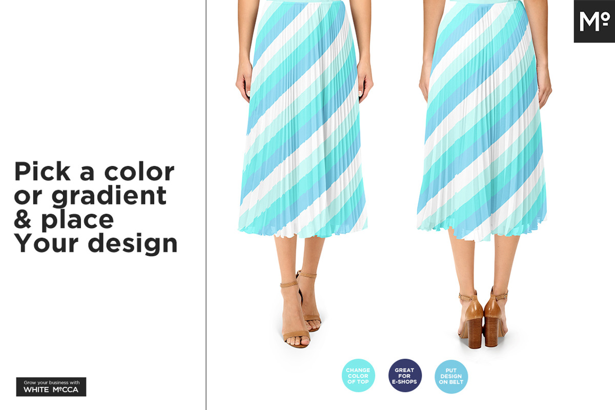 10x Women Skirts Mock-ups Set, a Pens & Pencil Mockup by Mocca Mockups Store (Photo 9 of 15)