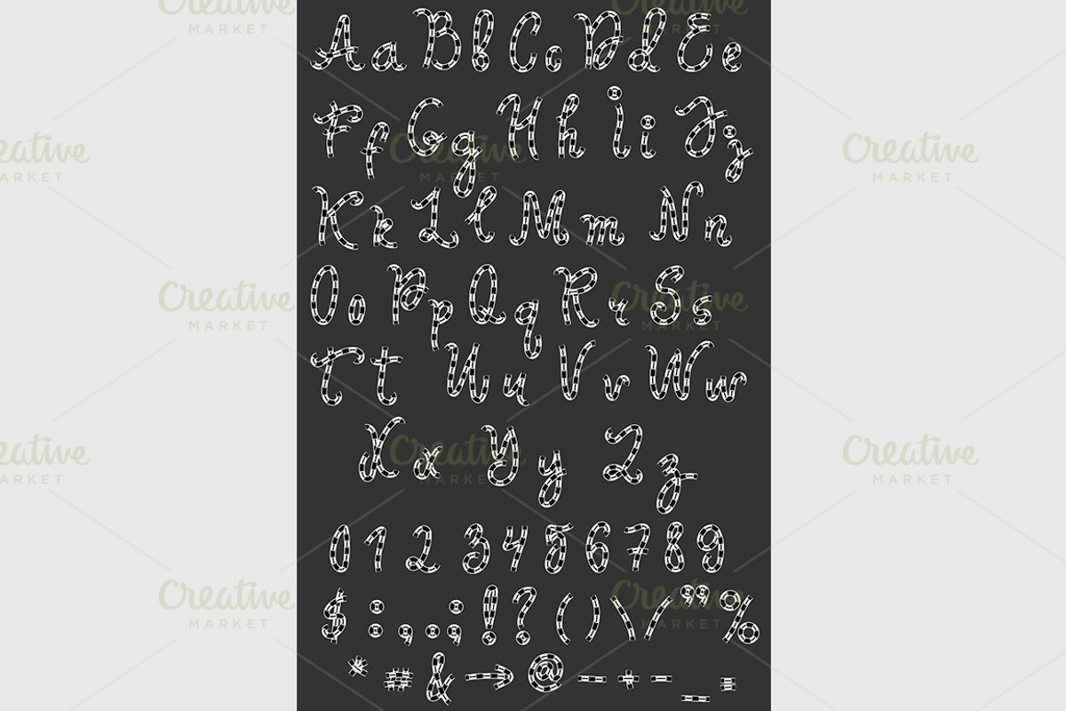 Vector alphabet. Hand drawn letters.