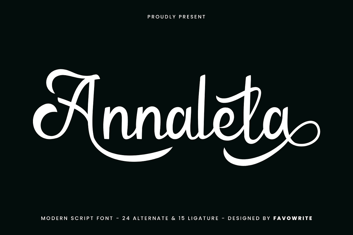 Annaleta - Modern Script Font, a Script Font by Favo Write (Photo 1 of 11)