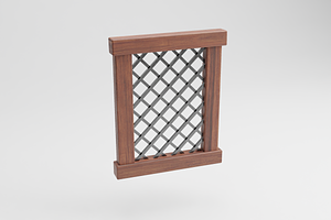 3D Medieval Wooden Window Frame, a Furniture 3D Model by Dudukbersama