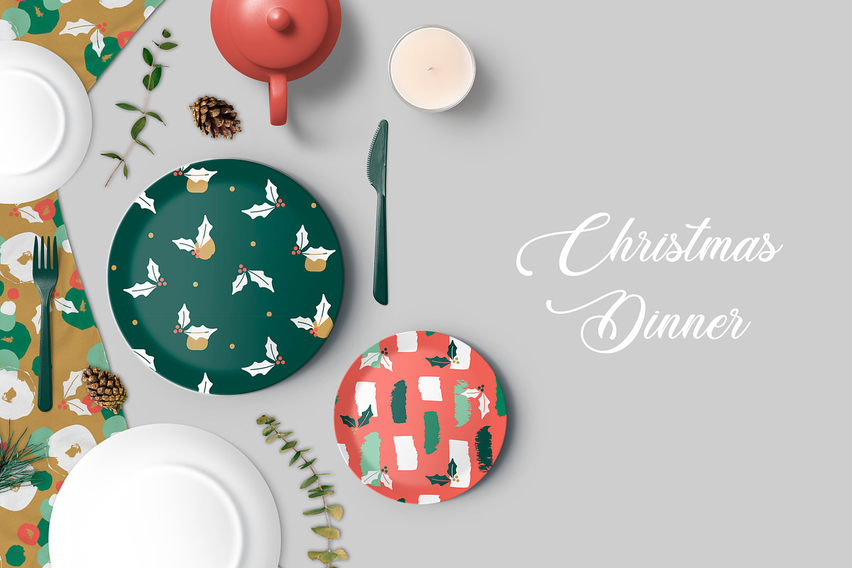 Abstract Christmas-Seamless Patterns, a Pattern Graphic by Pretty Meerkat (Photo 2 of 6)