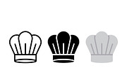 Chef Hat Outline Vector Art, a Solid Icon by Artonix (Thumbnail 2 of 2)