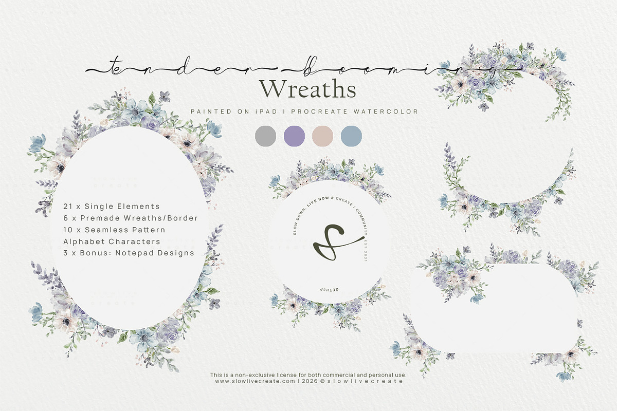 Bloom | Wedding Watercolor Florals, an Invitation Template by slowlivecreate (Photo 1 of 8)