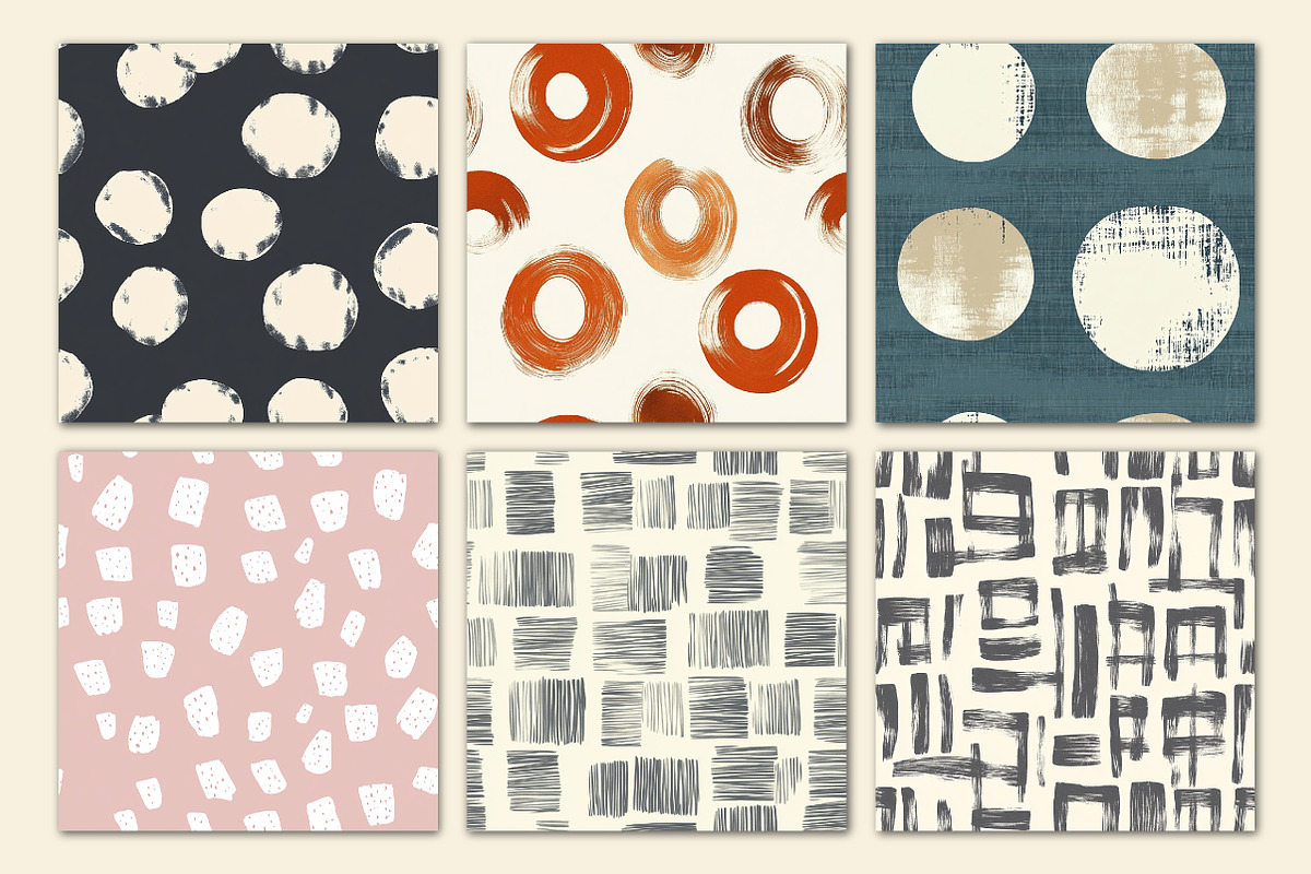 Lines and Dots Seamless Patterns, a Pattern Graphic by Libby Wishes (Photo 2 of 6)