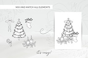 Line Art Winter Floral Decorations, a Decorative Illustration by La Petite Line Art (Thumbnail 13 of 15)