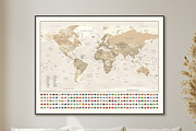 World Map Poster Bundle with Flags, an Education Illustration by AdrianDragne (Thumbnail 8 of 11)