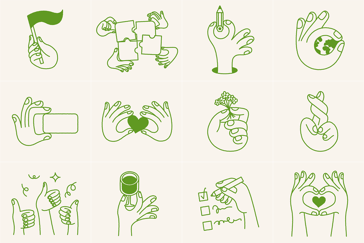 Hands, vector illustrations, an Illustration by venimo (Photo 3 of 11)