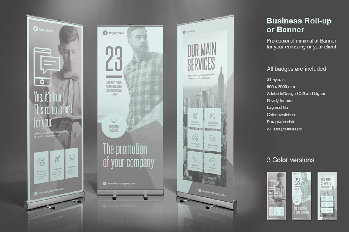 Roll-up Bundle, a Flyer Template by TypoEdition