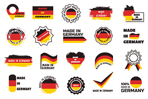 Made in Germany badges. German flag, an Object Illustration by winwin.art
