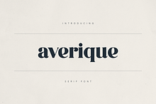 Averique – Elegant Modern Serif Font