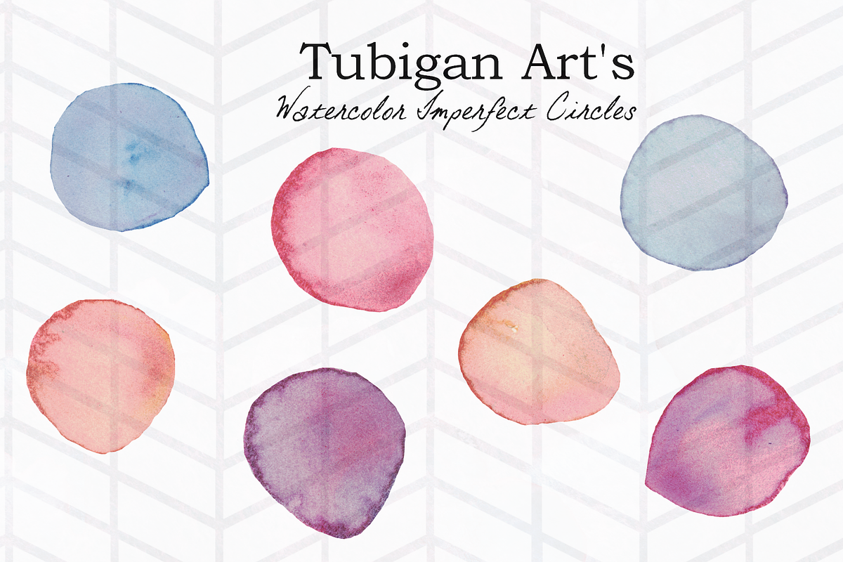 Watercolor Imperfect  Circles, a Texture Graphic by Tubigan Art (Photo 2 of 2)