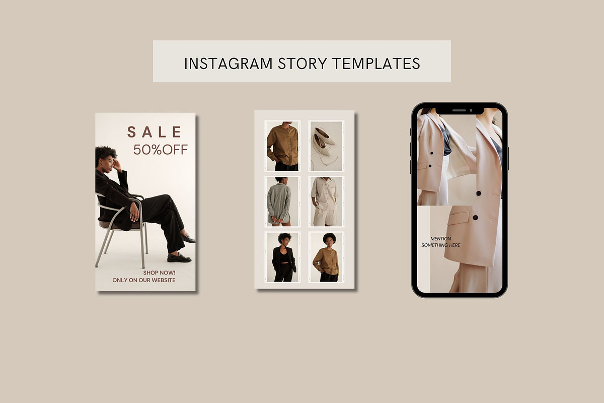 Canva Instagram Fashion Templates, a Social Media Template by Deepa Template Studio (Photo 4 of 10)