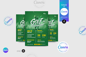 Golf Flyer Template, a Flyer Template by Aam360
