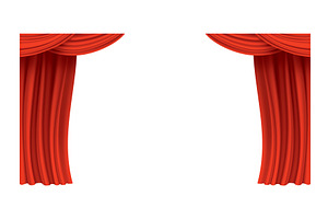 Red curtains realistic, an Object Illustration by Things for designers