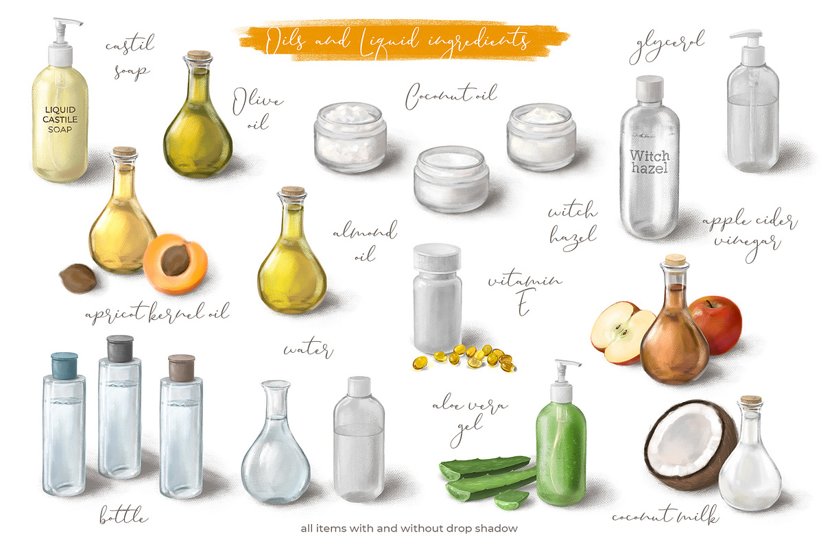 Cosmetics Recipes Creator Set, an Illustration by LeiaSW (Photo 5 of 6)