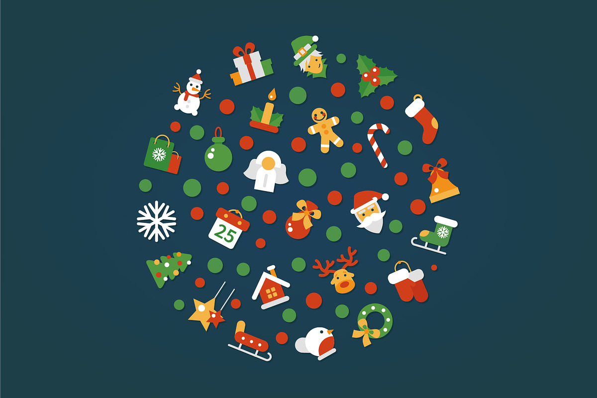 Christmas 25 Icons Set + Bonuses, an Outline Icon by Boyko Pictures (Photo 4 of 12)