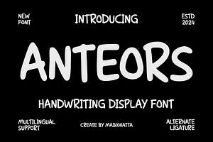 Anteors - Handwriting Display Font