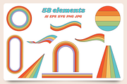 70s Retro Groovy Vintage Collection, a Decorative Illustration by VectoriyA (Thumbnail 4 of 6)