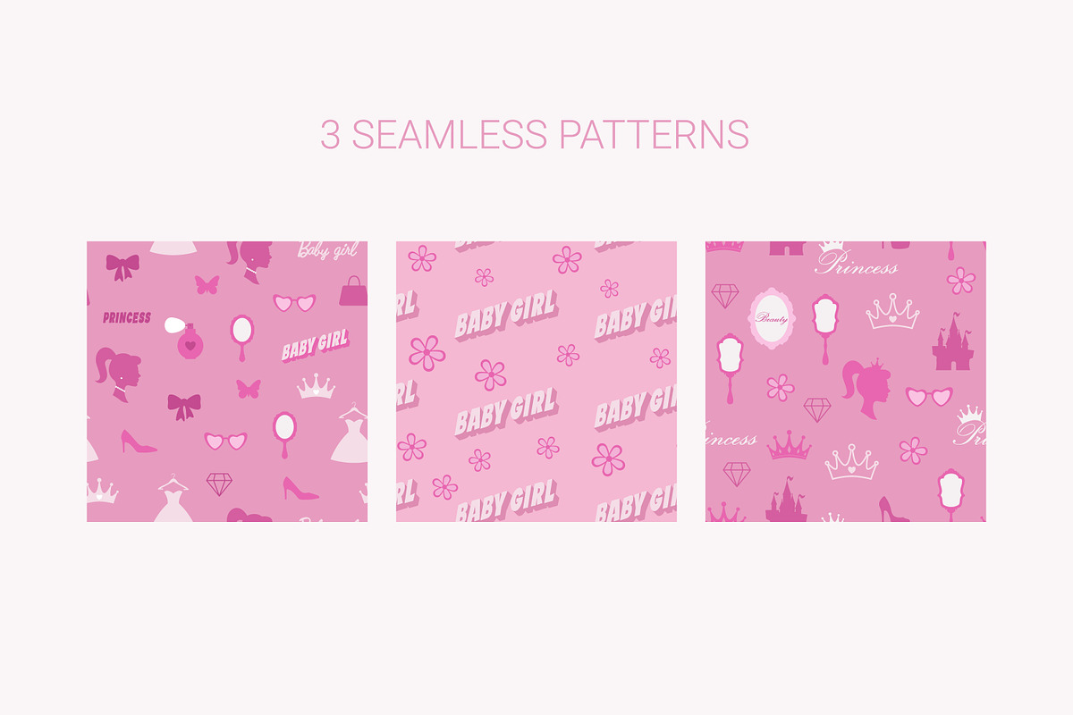 Baby girl - Barbie inspired vectors, a Decorative Illustration by yabluko_draws (Photo 4 of 5)