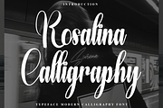 Rosalina Calligraphy, a Handwritten Font by InermediaSTUDIO (Thumbnail 1 of 8)