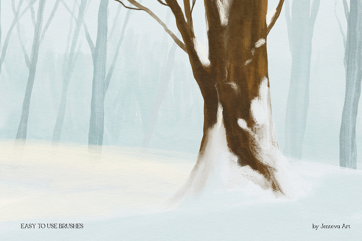 Procreate Gouache Brush set, a Brush Add-On by Jenteva Art (Photo 9 of 12)