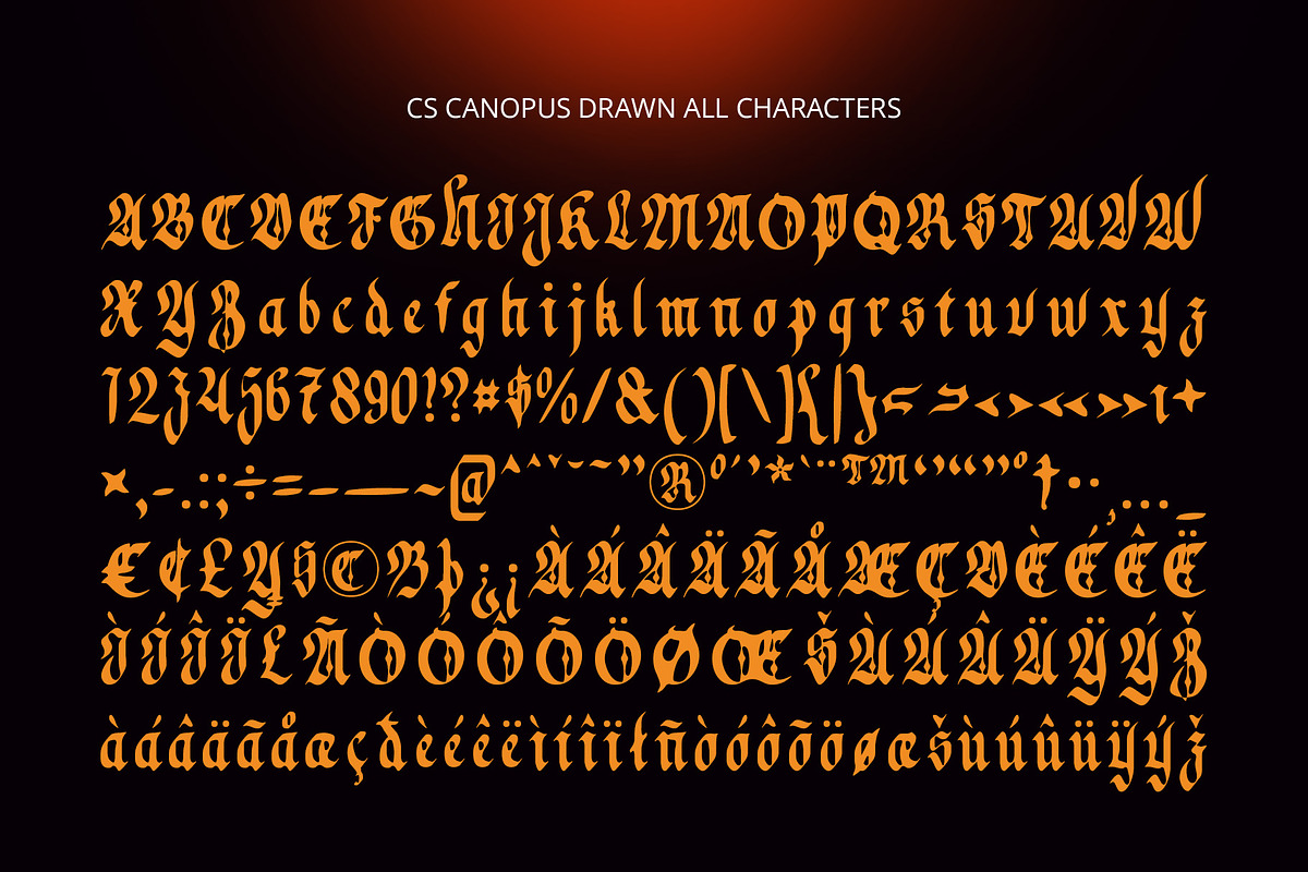 CS Canopus Drawn, a Blackletter Font by Craft Supply Co. (Photo 8 of 8)