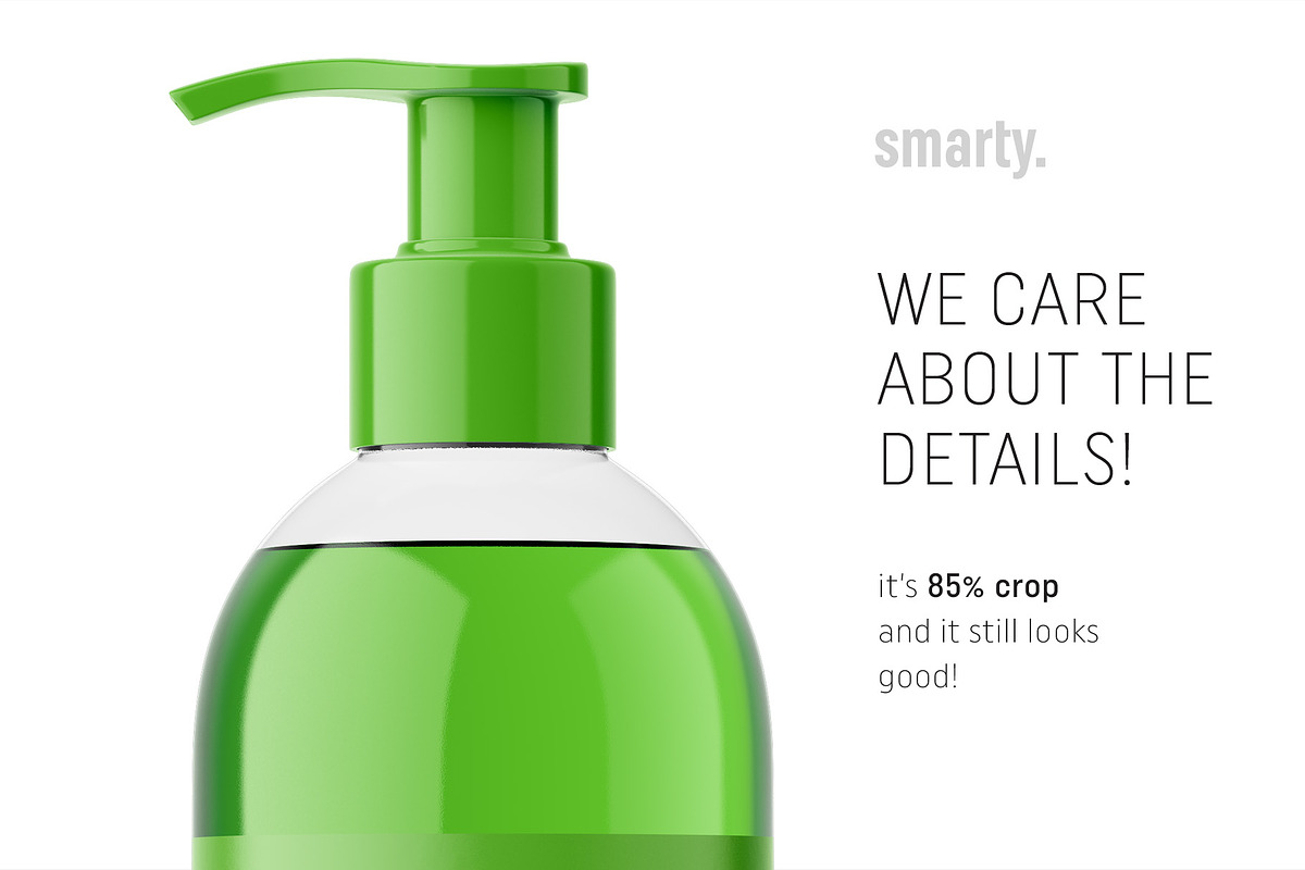 Bottle with pump mockup /transparent, a Pens & Pencil Mockup by Smarty Mockups (Photo 4 of 5)