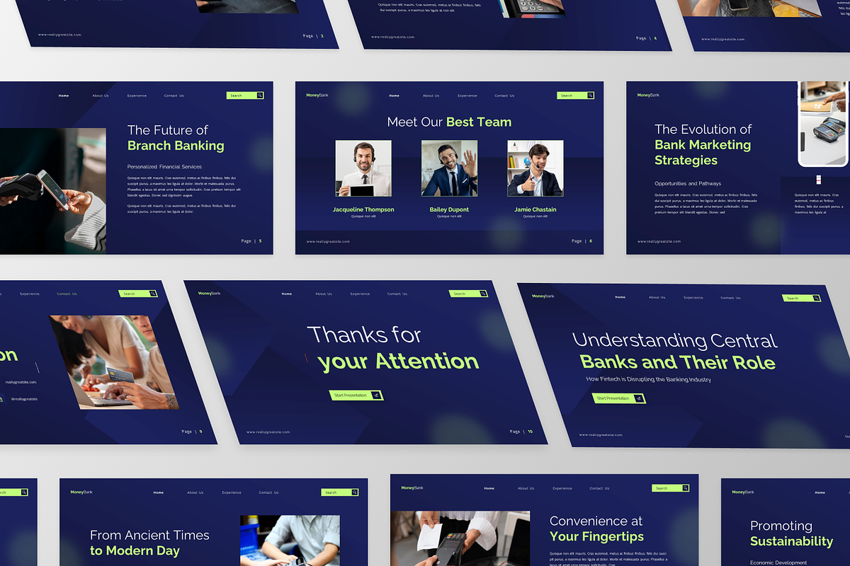 Money Bank - Bank Google Slide, a Presentation Template by GraphauseProject (Photo 2 of 6)