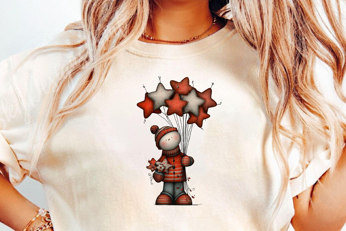 Whimsical Christmas Snowman Clipart, an Illustration by DreamCafeArt (Photo 5 of 6)