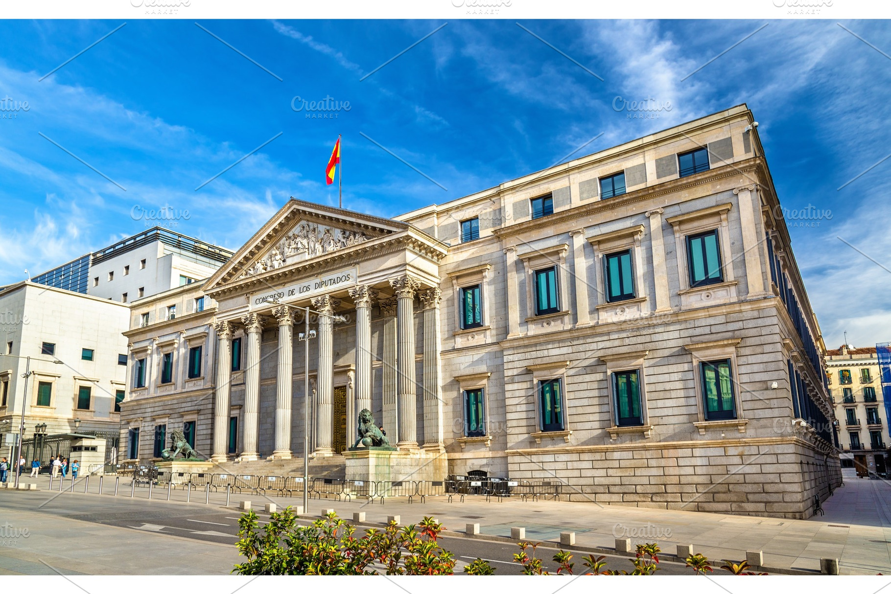 Congress of deputies in madrid spain containing madrid, spain, and, an Architecture Photo by Leonid Andronov