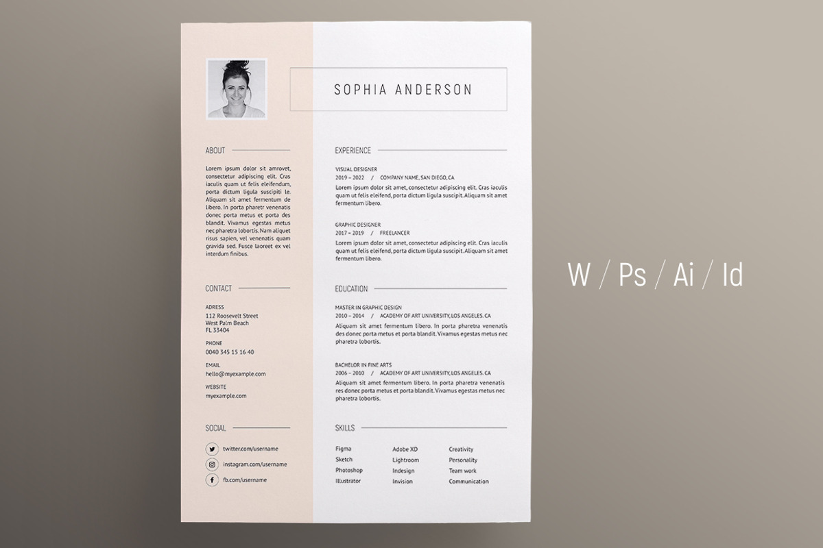 Word Resume & Cover Letter, a Resume Template by SupaTemplates (Photo 1 of 4)
