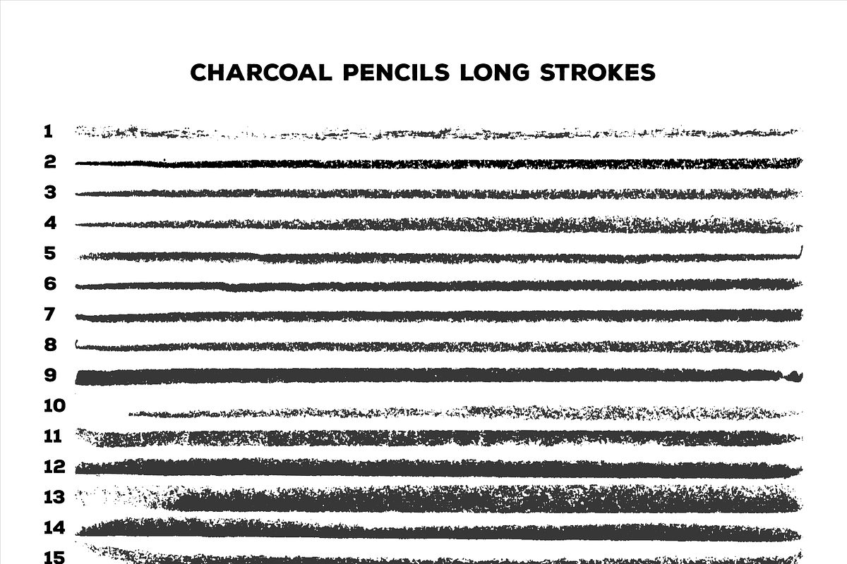 157 Pencil & Charcoal Illustrator Brushes preview 4