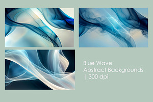 Blue Wave Abstract Backgrounds, a Decorative Illustration by StockVerse Creative